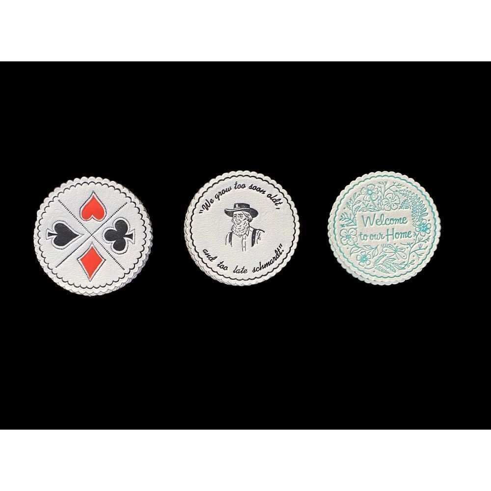 VINTAGE disposable coasters